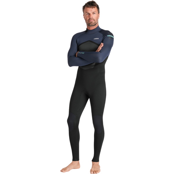 2026 C-Skins Da Uomo Nuwave Legend 3/2mm Back Zip Muta C-NLE32MBZ - Black / Bluestone / Petrol